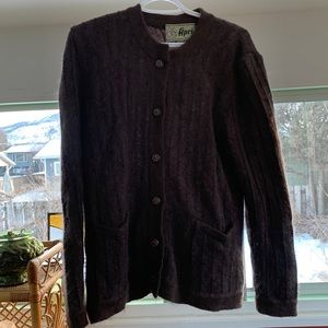 🔴SOLD🔴 Vintage Fuzzy Brown Cardigan